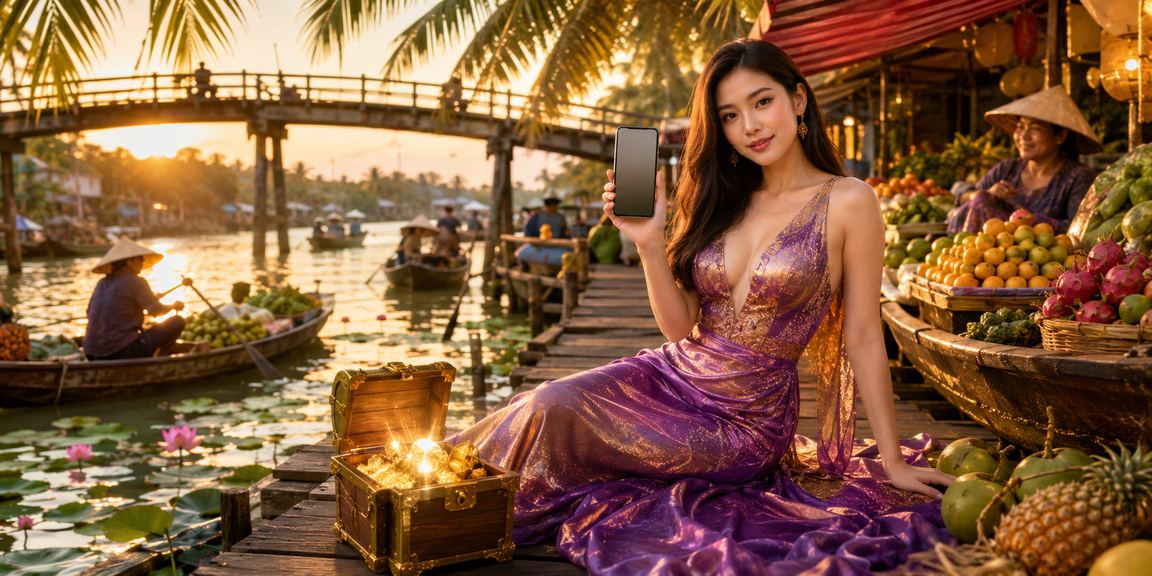 Khách hàng trải nghiệm casino di động tại miền Tây sông nước